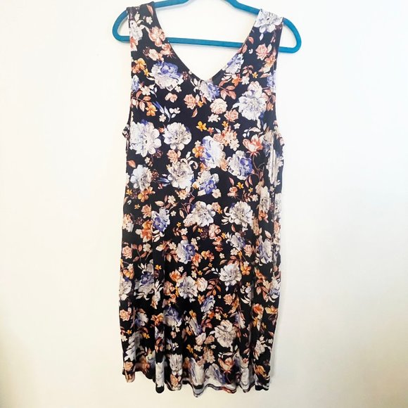 Maurices 24/7 Shift Dress, Blue Coral Floral Size XL - Picture 4 of 5